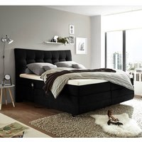 Boxspringbett Doppelbett elektrisch verstellbar in der Farbe schwarz in 180x200cm mit 7-Zonen-Tonnentaschenfederkern-Matratze