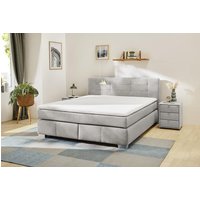 Boxspringbett 180x200 Grau meliert