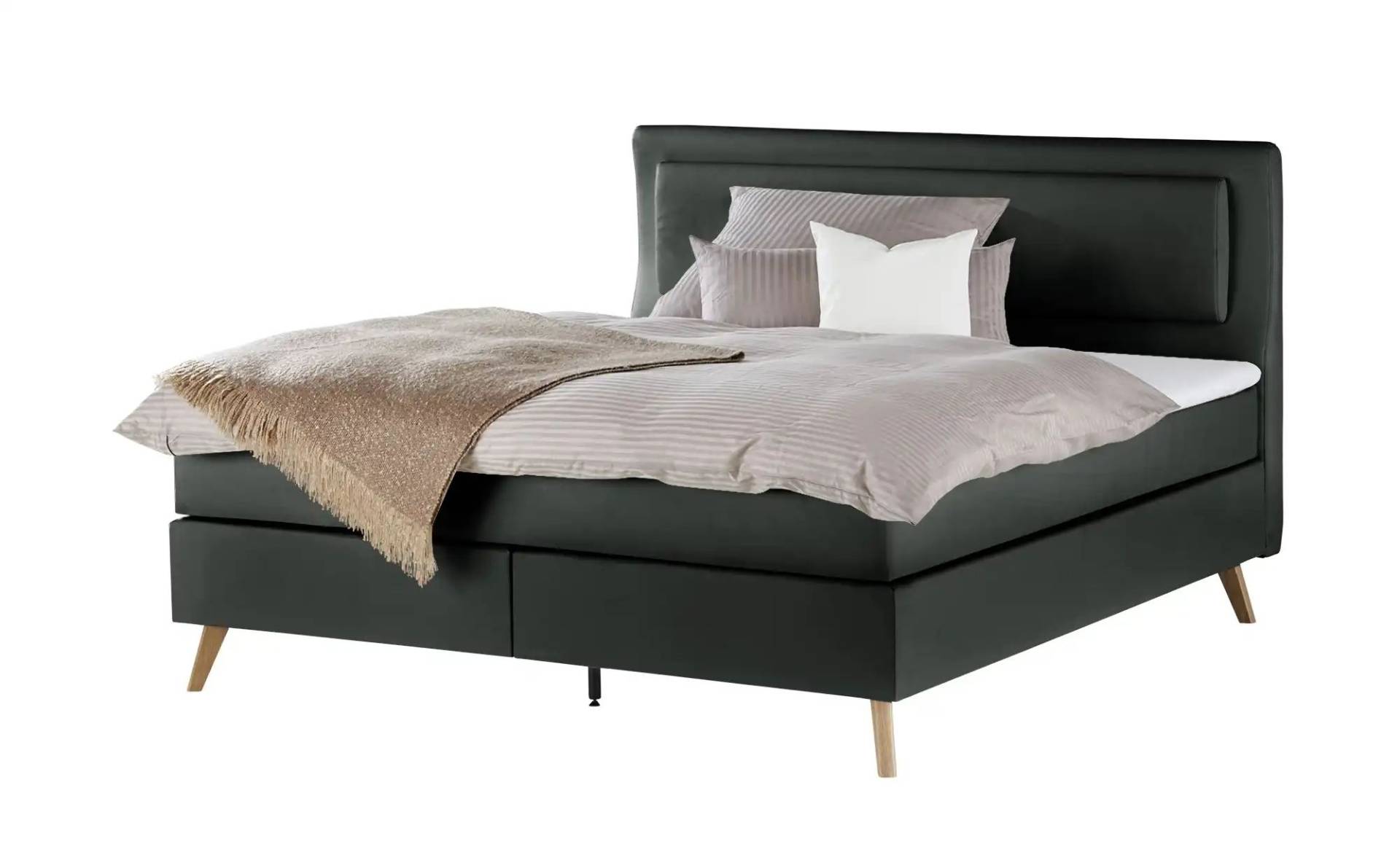 Boxspringbett  Gorge ¦ schwarz ¦ Maße (cm): B: 140 H: 118 Betten > Einzelbetten - Höffner