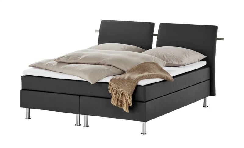 Boxspringbett  Krom ¦ schwarz ¦ Maße (cm): B: 192 H: 122 Betten > Boxspringbetten > Boxspringbetten 160x200 - Höffner