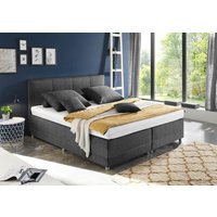 Boxspringbett Lewisporte 180 x 200 Dunkelgrau