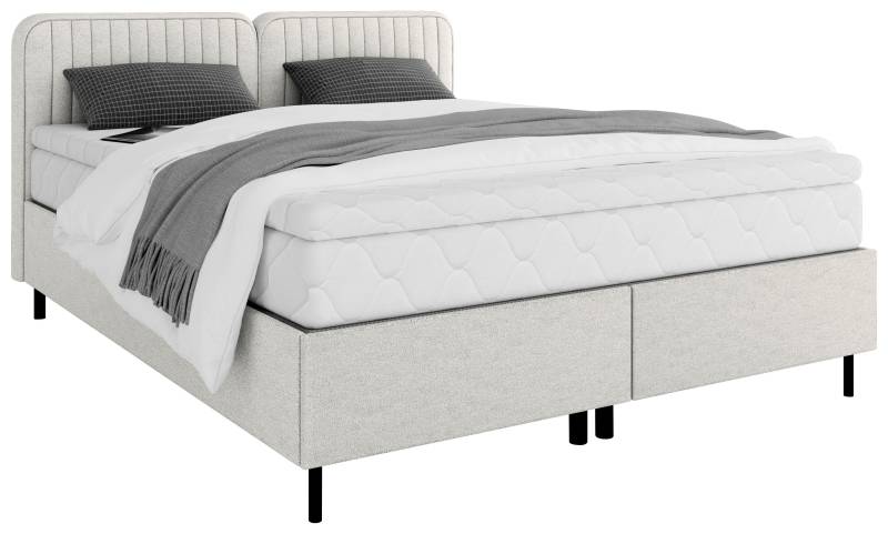 Boxspringbett Livetto Hellgrau ca. 180x200cm