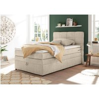 Boxspringbett 120x200 cm Jugendbett mit Bettkasten Hotelbett in Soro sand TEREZIN-09