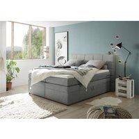 Boxspringbett 180x200 cm mit Bettkasten Hotelbett in Soro light grey TEREZIN-09