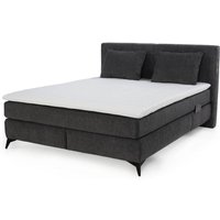 Boxspringbett ca. 160x200 cm inkl. mit Unterflurbeleuchtung und 2x USB Dunkelgrau