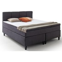 Boxspringbett ca. 180x200 mit 7-Zonen-TFK Matratze Komfortschaum-Topper Anthrazit
