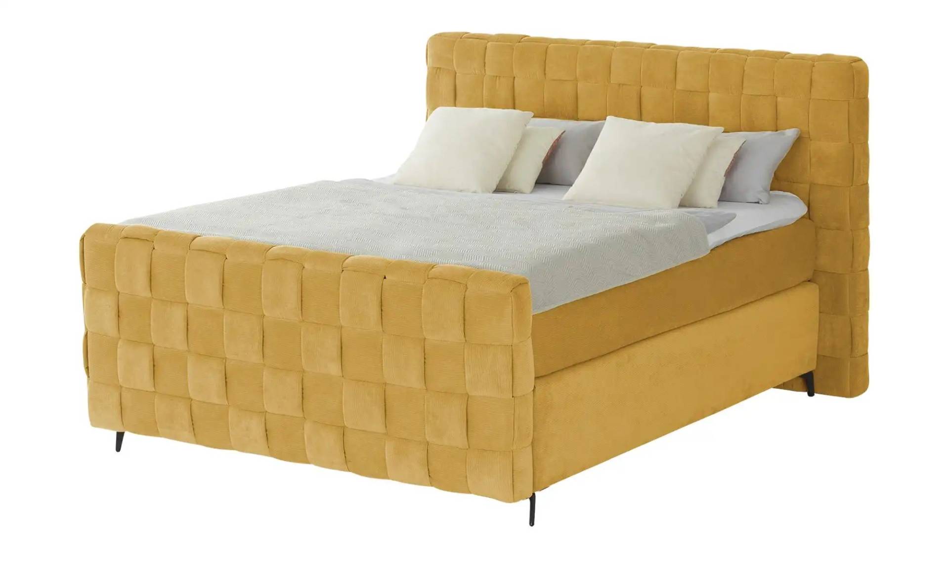 Wohnwert Boxspringbett   ¦ gelb ¦ Maße (cm): B: 202 H: 132,5 Betten > Boxspringbetten - Möbel Kraft