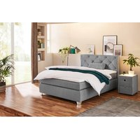 Boxspringbett  grau Flachgewebe Liegefläche B/L: ca. 140x200 cm von XXXL