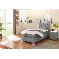 Boxspringbett  grau Flachgewebe Liegefläche B/L: ca. 90x200 cm von XXXL