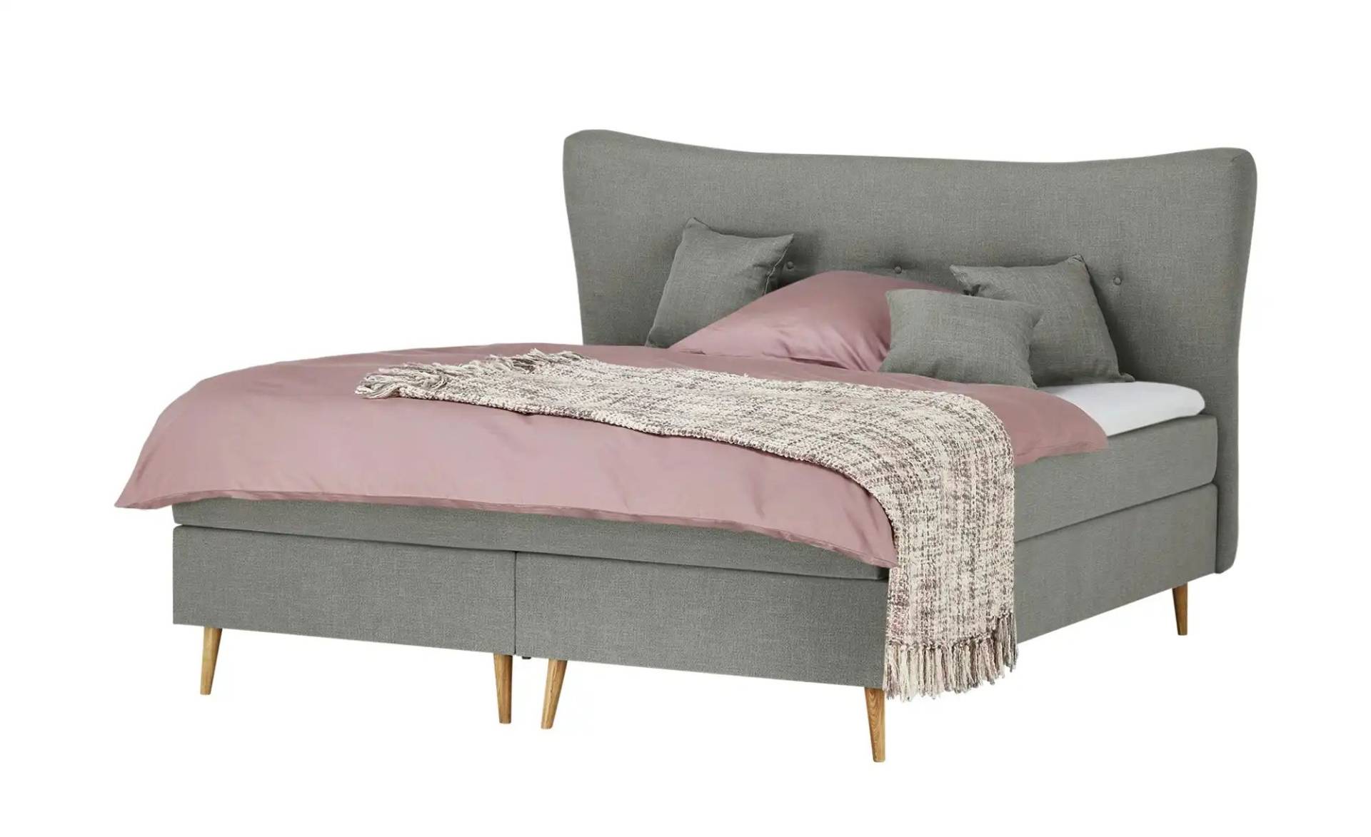 Boxspringbett   ¦ grau ¦ Maße (cm): B: 217 H: 122 Betten > Boxspringbetten - Möbel Kraft