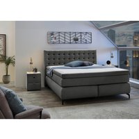 Boxspringbett  graubraun Flachgewebe Liegefläche B/L: ca. 180x200 cm von XXXL