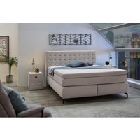 Boxspringbett  hellgrau Flachgewebe Liegefläche B/L: ca. 180x200 cm von XXXL