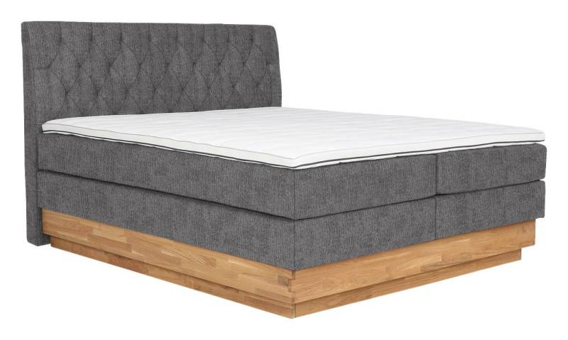 Boxspringbett in Graphitfarben