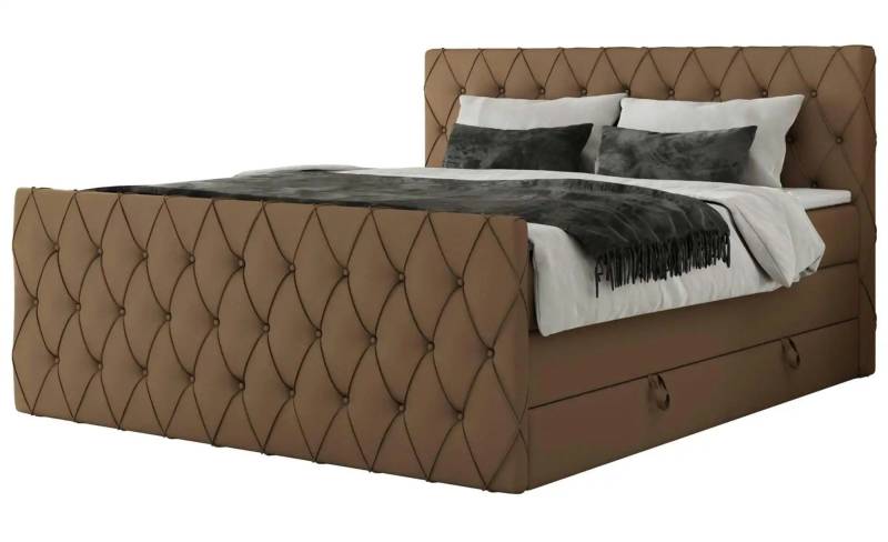 Boxspringbett mit Bettkasten  ¦ braun ¦ Maße (cm): B: 201 H: 110 Betten > Boxspringbetten - Möbel Kraft