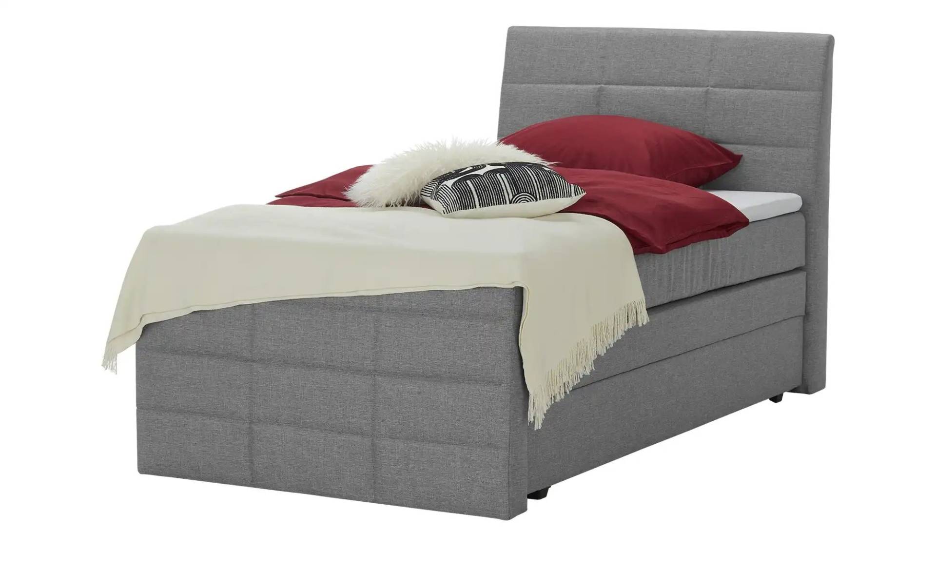Boxspringbett mit Bettkasten und Topper Baron ¦ grau ¦ Maße (cm): B: 129 H: 124 Betten > Einzelbetten - Höffner