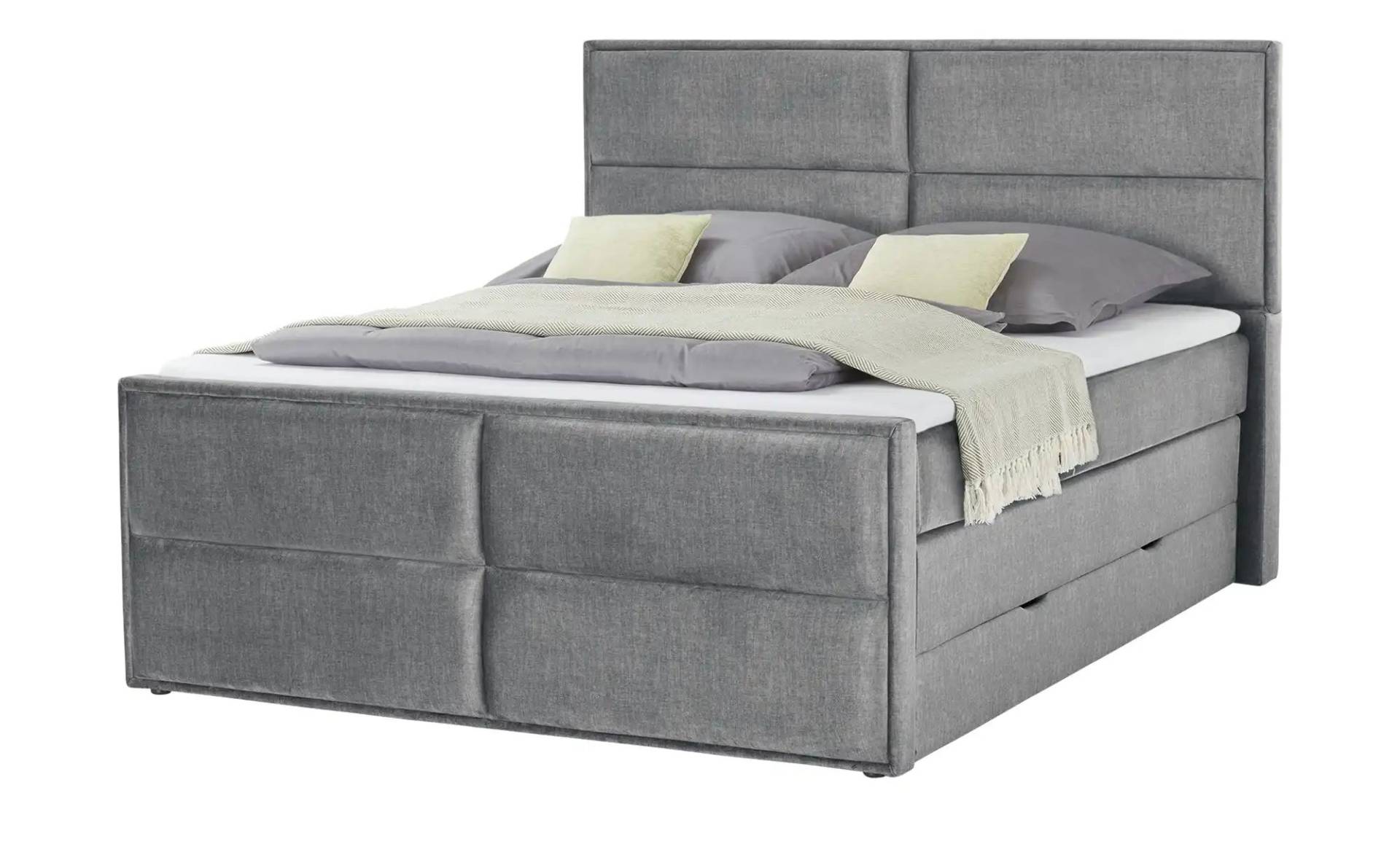 Boxspringbett mit Stauraum  Croco ¦ grau ¦ Maße (cm): B: 197 H: 136 Betten > Boxspringbetten - Möbel Kraft