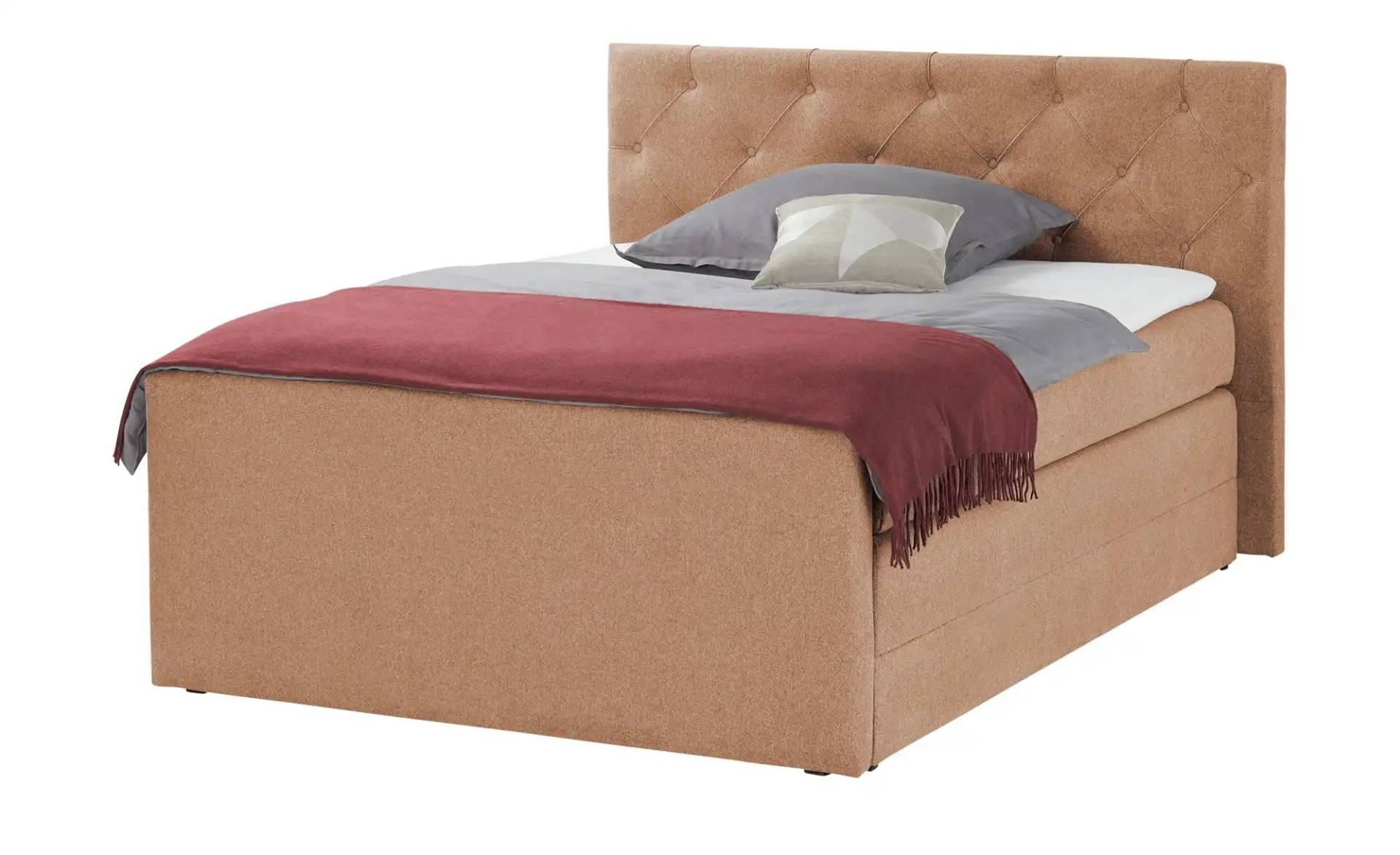 Boxspringbett ¦ orange ¦ Maße (cm): B: 150 H: 120 T: 220 Betten > Boxspringbetten - Möbel Kraft