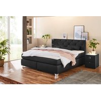 Boxspringbett  schwarz Flachgewebe Liegefläche B/L: ca. 180x200 cm von XXXL