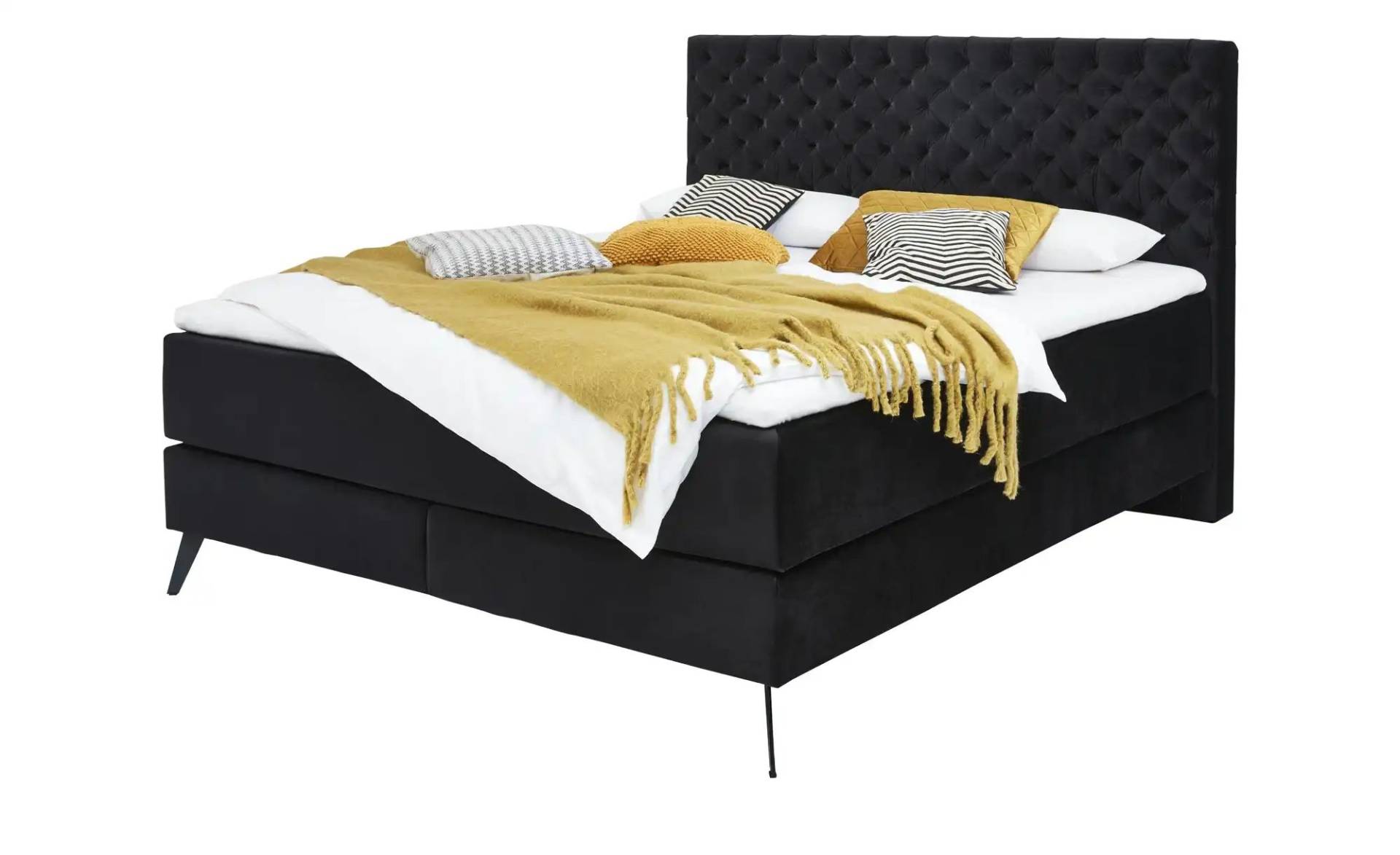 Boxspringbett ¦ schwarz ¦ Maße (cm): B: 202 H: 130 T: 211 Betten > Boxspringbetten - Möbel Kraft