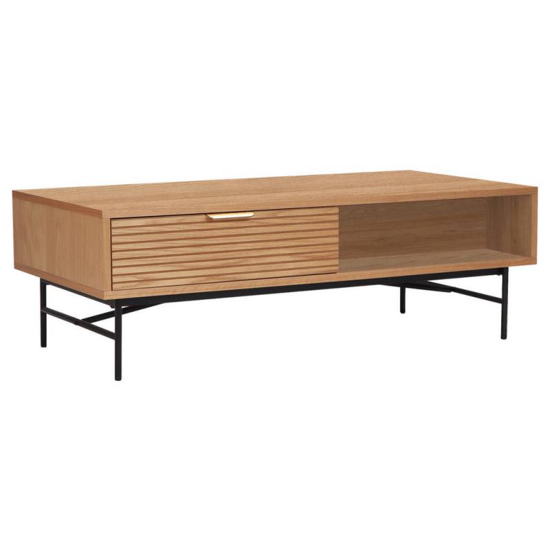 Boxxx COUCHTISCH Schwarz, Eiche