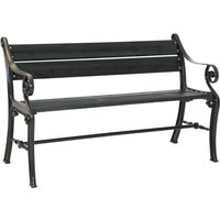 Gartenbank Köpenhamn aus Kiefernholz 130 cm, Schwarz