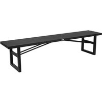 Gartenbank Vevi aus Aluminium 200 cm, Schwarz