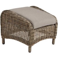 Gartenhocker Rosita mit Kissen, Natur