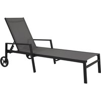 Gartenliege Leone aus Aluminium, Schwarz Gartenliege Leone aus Aluminium, Schwarz
