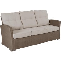 Gartensofa Ashfield mit Kissen, Beige