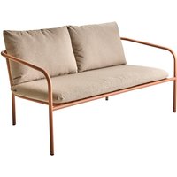 Gartensofa Bendt mit Kissen, Peach