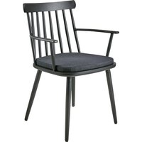 Gartenstuhl Winsor mit Armlehne, Schwarz