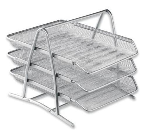 Briefablage aus Metall in Weiß