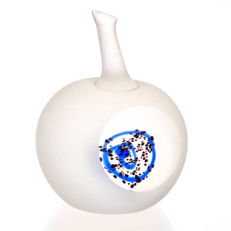 Skulptur Figur Briefbeschwerer Apfel Glas Murano-Stil #62864