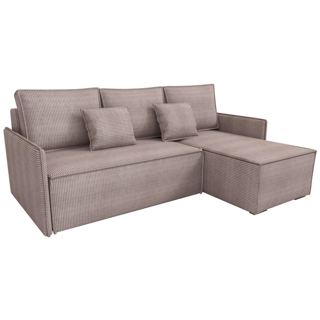 Bromarkt Ecksofa, Rosa, Textil, 3-Sitzer, Ottomane rechts, seitenverkehrt montierbar, L-Form,L-Form, 238x141 cm, Wohnzimmer, Sofas & Couches, Wohnlandschaften, Ecksofas von Bromarkt