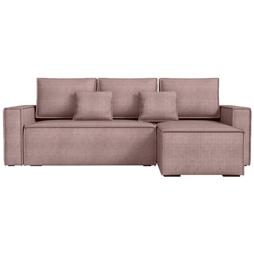 Bromarkt Ecksofa, Rosa, Textil, 3-Sitzer, Ottomane rechts, seitenverkehrt montierbar, L-Form,L-Form, 238x141 cm, Wohnzimmer, Sofas & Couches, Wohnlandschaften, Ecksofas von Bromarkt