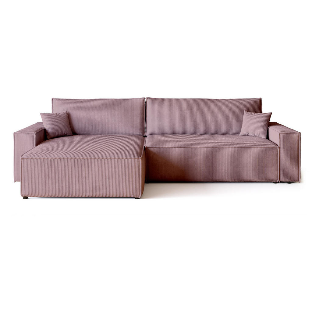 Bromarkt Ecksofa, Rosa, Textil, 4-Sitzer, L-Form, 272x143 cm, Wohnzimmer, Sofas & Couches, Wohnlandschaften, Ecksofas von Bromarkt