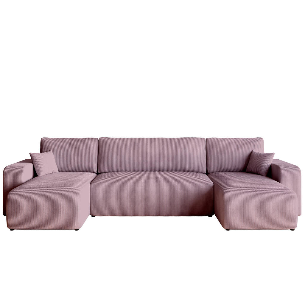Bromarkt Wohnlandschaft, Rosa, Textil, U-Form, 312x82x148 cm, Wohnzimmer, Sofas & Couches, Wohnlandschaften, Wohnlandschaften in U-Form von Bromarkt