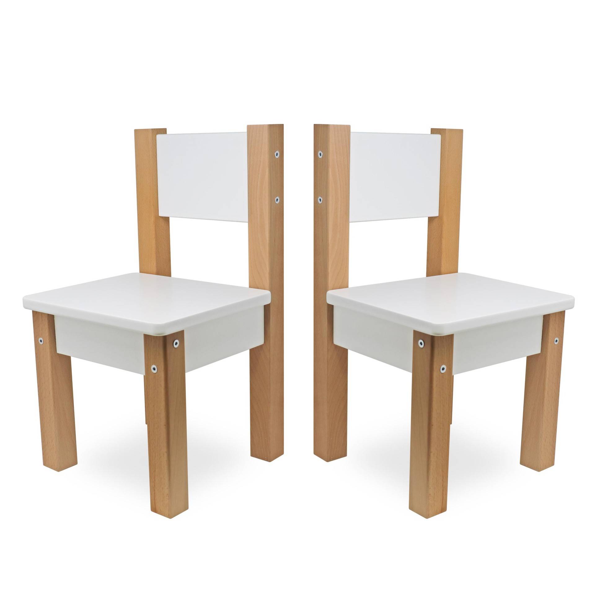 Bubema Lino - Kinderstuhl natur/weiß, 2er-Set