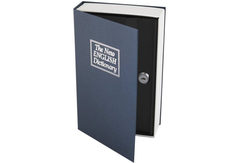 Buch Geldkassette Buchattrappe Geld mit 2 Schlüssel Blau