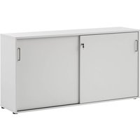 Büro Aktenschrank abschließbar META-80 in Licht grau, B/H/T: ca. 160,2/84,2/41 cm