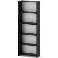Büro-Bücherregal Schwarz 70 cm 5 Regale Ordner Spielzeug Loft Büro-Bücherregal Schwarz 70 cm 5 Regale Ordner Spielzeug Loft