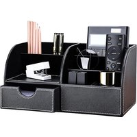 Büro Schreibtisch Organizer Ordnungssystem Tisch Organizer PU Leder Stiftehalter Stiftebox Stifteköcher Multifunktionale Bürobedarf schwarze Büro Schreibtisch Organizer Ordnungssystem Tisch Organizer PU Leder Stiftehalter Stiftebox Stifteköcher Multifunktionale Bürobedarf schwarze