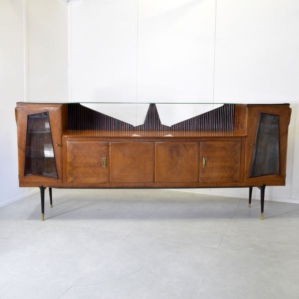 Buffet Kommode Sideboard aus Nussbaumholz (60er Jahre),