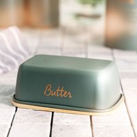 Butterdose escille Metall mit Holzsockel 15x10x6 cm 872766 Butterdose escille Metall mit Holzsockel 15x10x6 cm 872766 von HOMLA