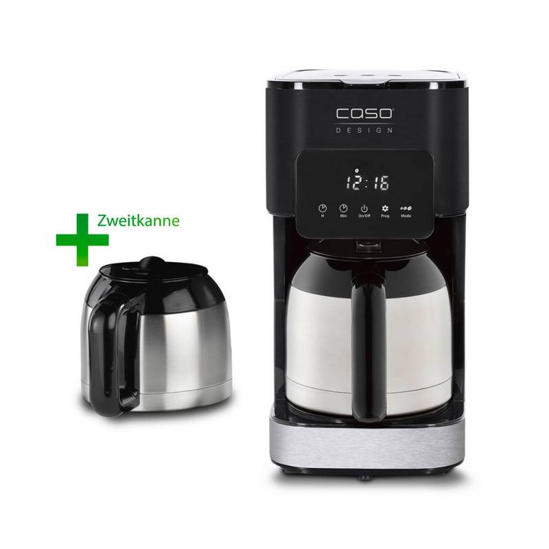 CASO Design THERMO-KAFFEEMASCHINE Schwarz, Silber