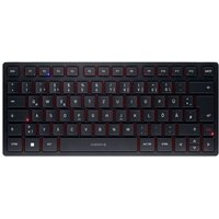 CHERRY KW 9200 MINI USB, Funk, Bluetooth® Tastatur Deutsch, QWERTZ Schwarz Abnehmbares Kabel von Cherry