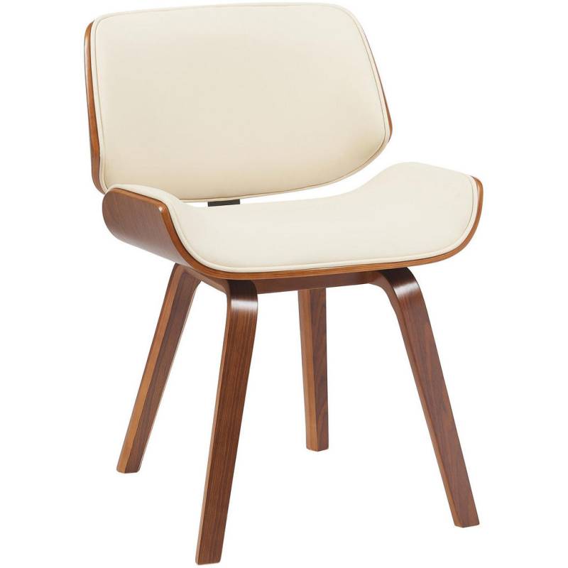 CLP BESUCHERSTUHL Creme, Walnuss