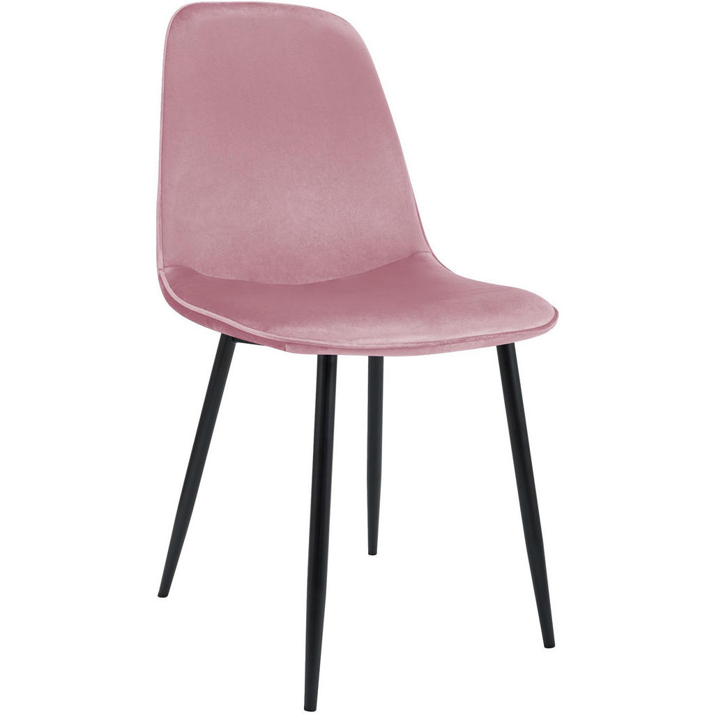 CLP Esszimmerstuhl, Rosa, Textil, 45x88x54 cm, Esszimmer, Stühle, Esszimmerstühle, Vierfußstühle von CLP