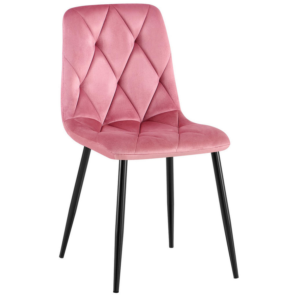 CLP Esszimmerstuhl, Rosa, Textil, 45x85x55 cm, Esszimmer, Stühle, Esszimmerstühle, Vierfußstühle von CLP