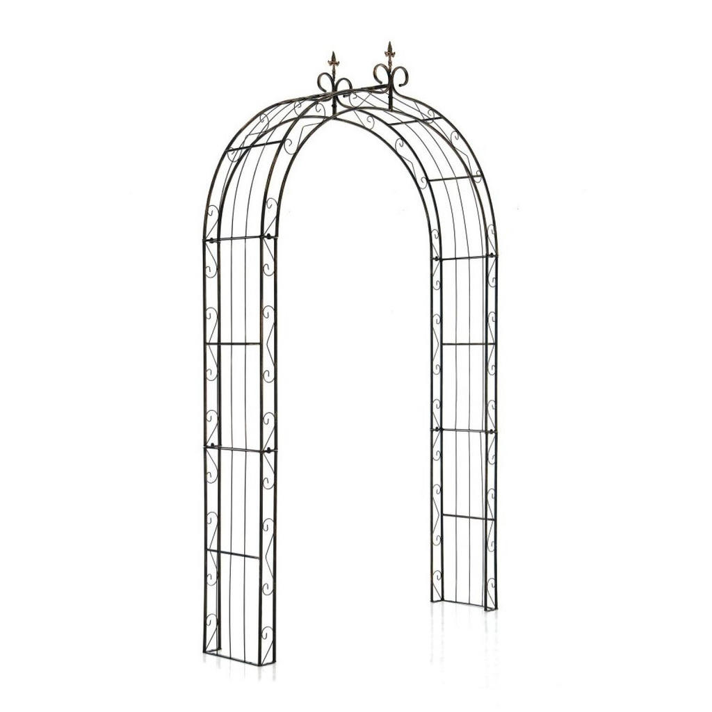 CLP Rosenbogen, Bronze, Metall, 148x260x34.5 cm, Gartenzubehör, Gartendeko von CLP